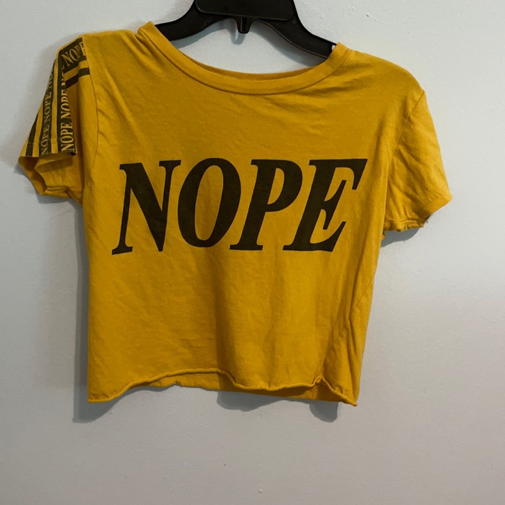 Cropped “NOPE” shirt